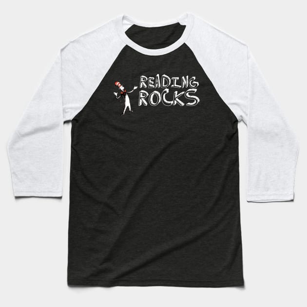 Reading Rocks - Read Across America Baseball T-Shirt by BTXstore